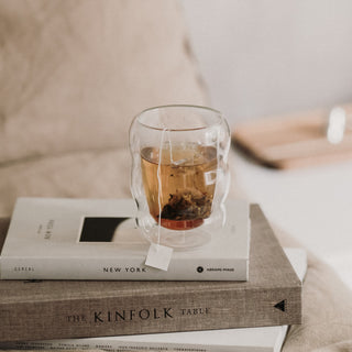 250ml Double Walled Glass Tea Coffee Mug - So At Nature