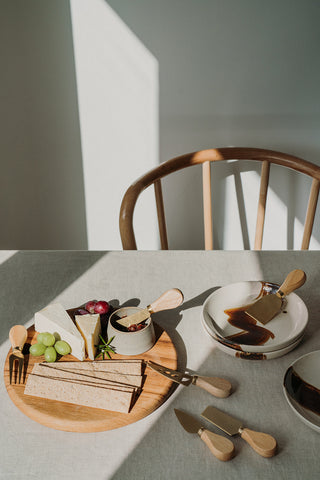 Cheese knife set with wooden handle (6 pieces) - Ost