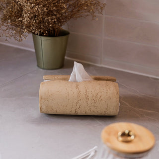 Travertine Stone Tissue Holder