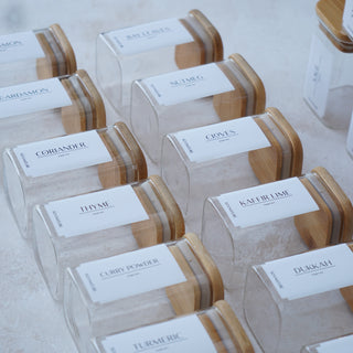 Spice Jar Labels - Customisable Set of 12, 24 or 50 - So At Nature