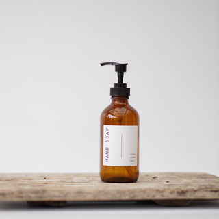 Amber Glass Soap Dispenser 250ml - Johin Mini