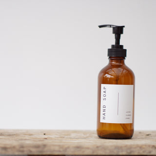 Amber Glass Soap Dispenser 250ml - Johin Mini