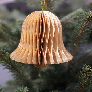 Bell Shaped Tan Foldable Christmas Decor