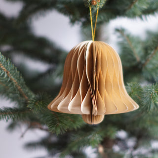 Bell Shaped Tan Foldable Christmas Decor