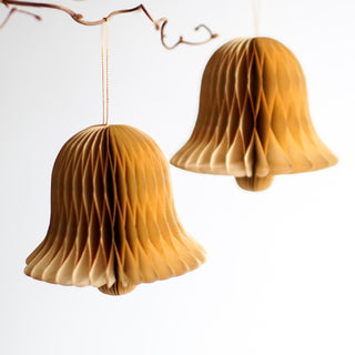 Bell Shaped Tan Foldable Christmas Decor