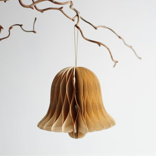 Bell Shaped Tan Foldable Christmas Decor