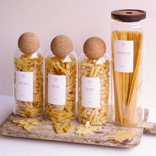 Glass Pasta Jars Storage Set - So At Nature
