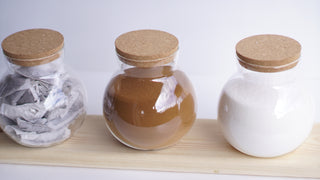 Set of 3 Globe Glass Jars - Tea Coffee Sugar Jars
