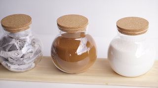Set of 3 Globe Glass Jars - Tea Coffee Sugar Jars