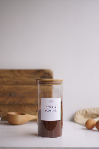 1.4L Glass Jar With Bamboo Lid Baking Pantry Storage Jar