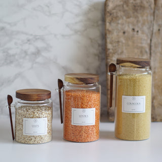 Kitchen Glass Jars with Airtight Lid