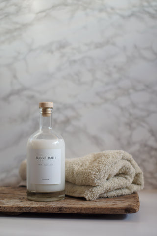 Bubble Bath and Bath Salt Round Edge Jar Set