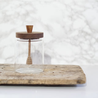 Honey Jar With Wooden Dipper