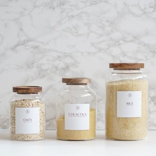 Kitchen Pantry Storage Sets With Waterproof Labels