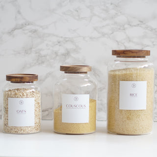 Kitchen Pantry Storage Sets With Waterproof Labels