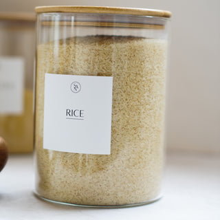 Ultimate Kitchen Pantry Set - 8 Airtight Jars with Customisable Waterproof Labels