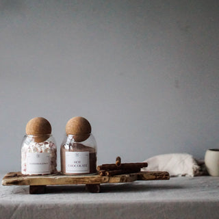 Hot Chocolate and Marshmallow Glass Jar Set - Choklad