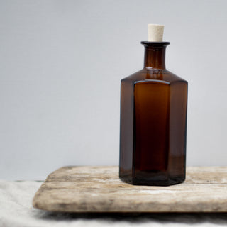 Hexagon Glass Bottle with Cork Lid - Kuusi