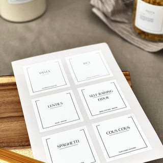 Customisable Waterproof Pantry Labels
