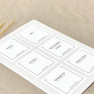 Customisable Waterproof Pantry Labels
