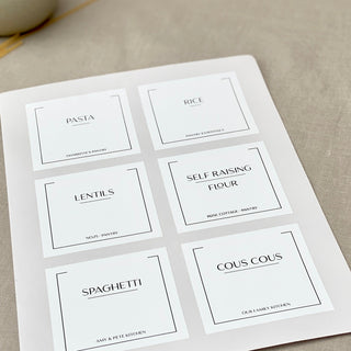 Customisable Waterproof Pantry Labels