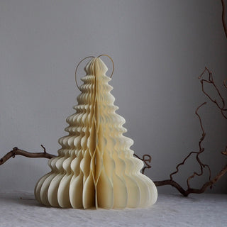 Large Beige Tree Shaped Paper Christmas Decor