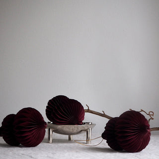 Wine Red Christmas Paper Decor