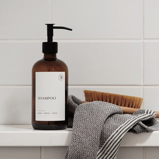 Premium Amber Glass Soap Dispenser 500ml
