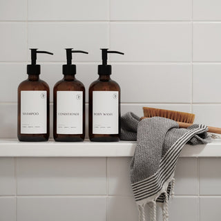 Premium Amber Glass Soap Dispenser 500ml