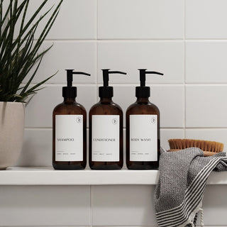 Premium Amber Glass Soap Dispenser 500ml