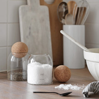 Salt and Pepper Pinch Jars with Cork Ball Lid