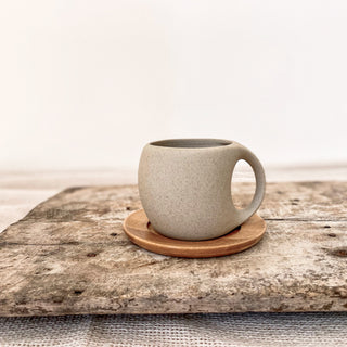 Ceramic Mug with Wooden Coaster - Magu