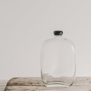 Square Bottle With Black Lid - Odin (Perfectly Imperfect)