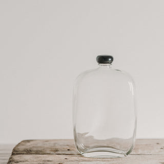 Square Bottle With Black Lid - Odin