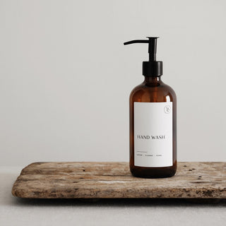 Premium Amber Glass Soap Dispenser 500ml