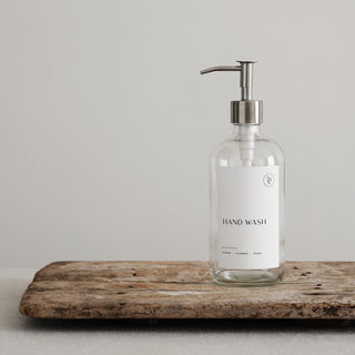 Premium 500ml Refillable Glass Pump Bottle, Sustainable Luxury Dispenser