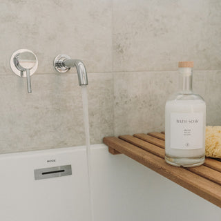 bath soak bottle for bathroom. Luxury bathroom setting