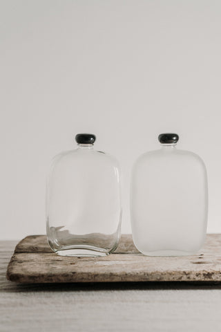Square Bottle With Black Lid - Odin