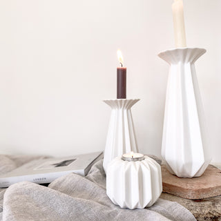 Ceramic Candle Holder - Origami
