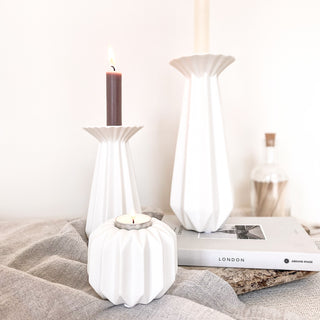 Ceramic Candle Holder - Origami