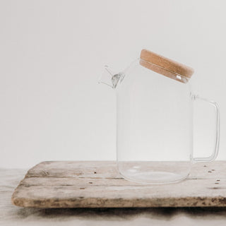 Glass Jug With Button Cork Lid 1L - Effen Medium