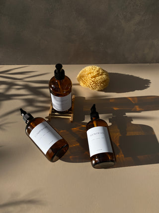 Amber Glass Soap Dispenser For Bathroom