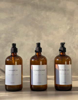 Amber Glass Soap Dispenser For Bathroom