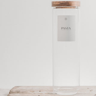 Pasta Pantry Glass Jar With Acacia Lid - 1.7L