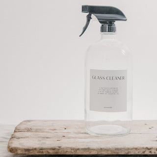 Clear Glass Bottle With Spray Pump