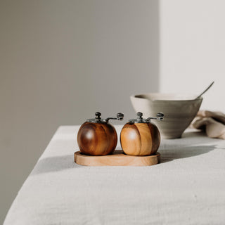 Wooden Salt and Pepper Mill Grinder Set