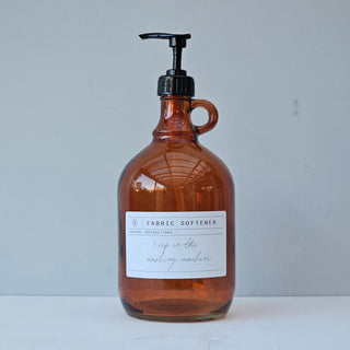 Amber Glass Half Gallon Laundry Bottle - Halvt Amber (Perfectly Imperfect)