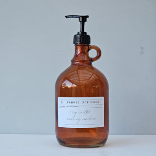 Amber Glass Half Gallon Laundry Bottle - Halvt Amber (Perfectly Imperfect)