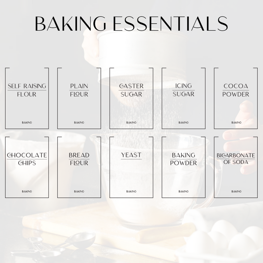 Customisable Pantry Baking Labels Set (Medium Size) - So At Nature - W