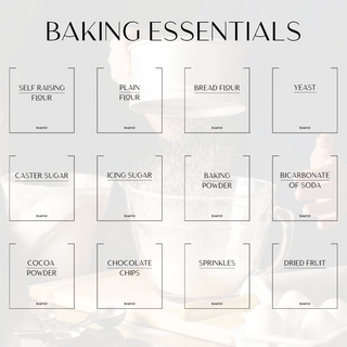Customisable Pantry Baking Labels Set - So At Nature